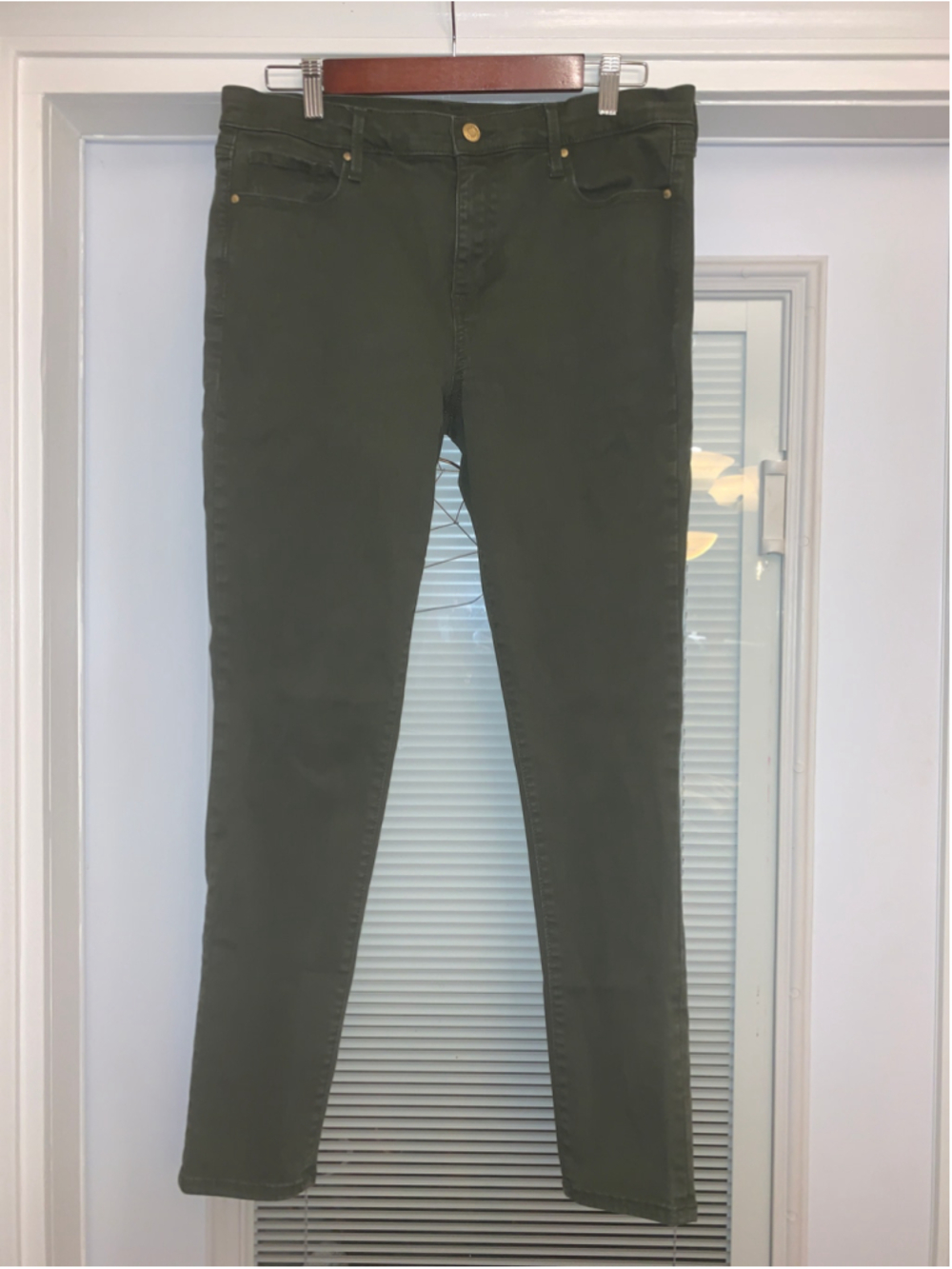 Women's Gap 1969 Olive Green Skinny Jeans Size 12